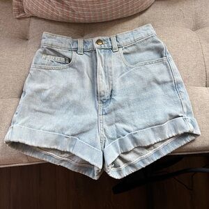 American Apparel high waisted jean shorts